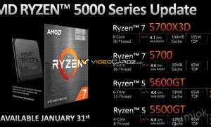 AMD R7 5700X3D 桌面处理器发布：加速频率 4.1 GHz，249 美元