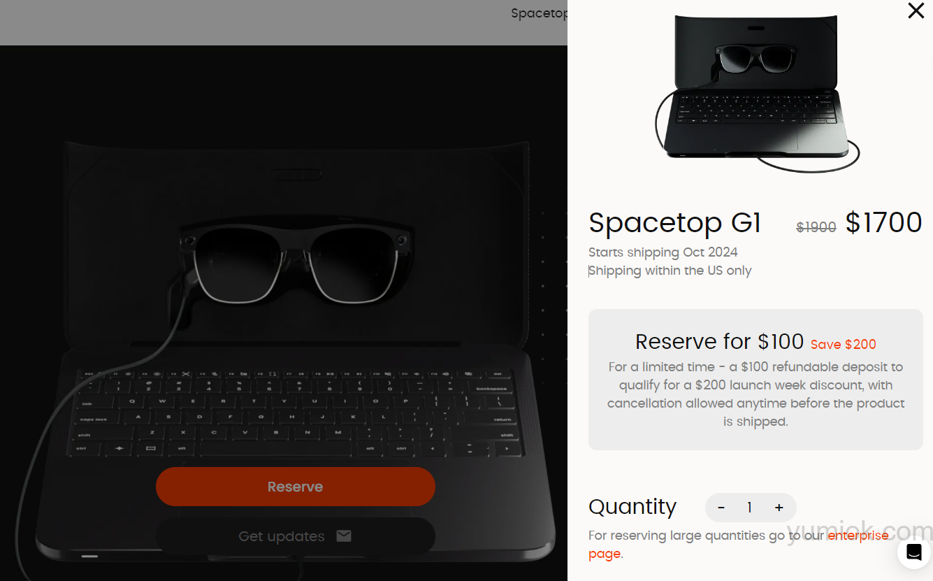 全球首款ar笔记本spacetop正式发布