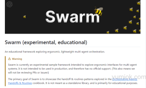 OpenAI开源Swarm AI Agent：引领多功能智能协同新时代 附项目地址