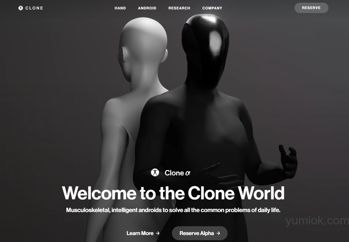 Clone公司推出全球首款“类人机器人”Protoclone V1,开启人形机器人新时代 - 玉米小站