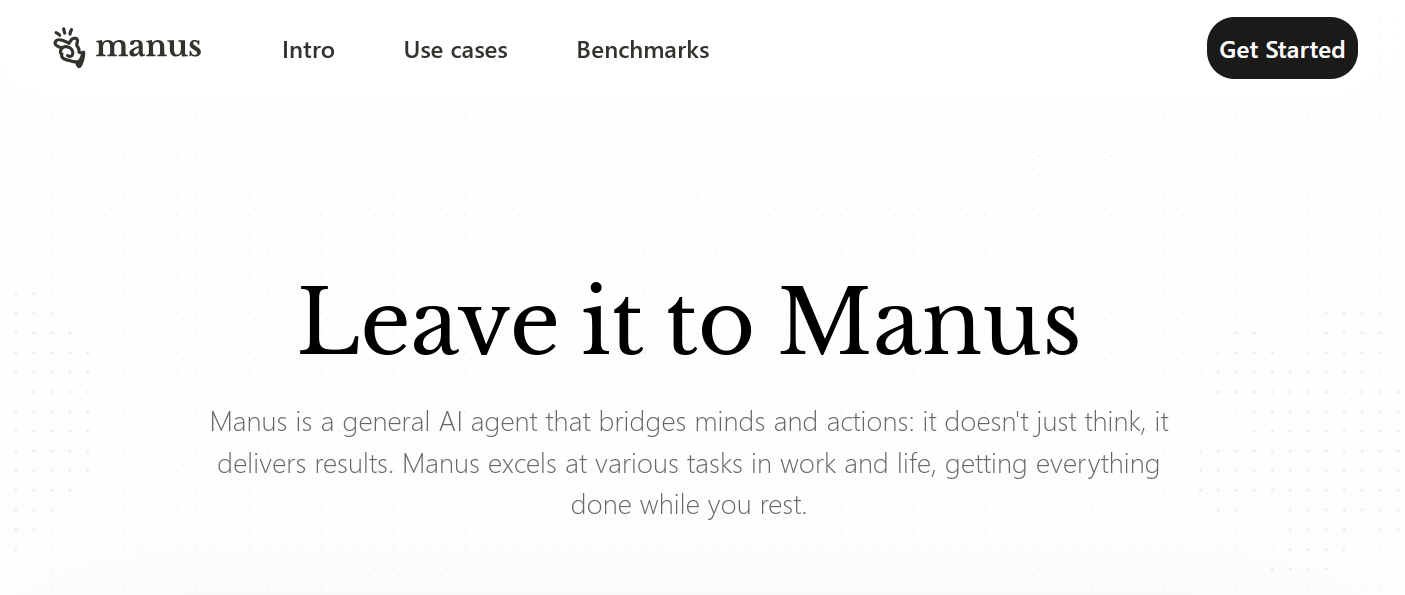 全球首款通用型ai Agent Manus发布，开启智能体新时代 附地址