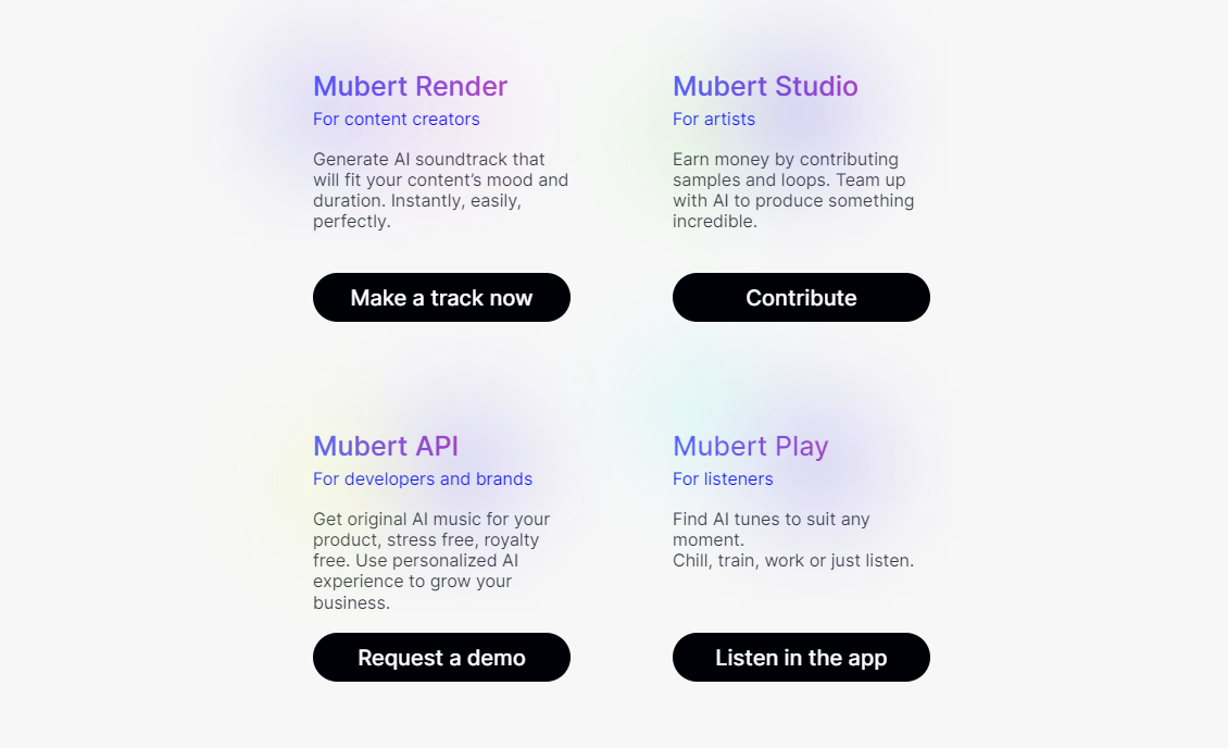 Mubert Ai音乐生成工具详细分析，核心功能、应用场景及商业化潜力 附地址