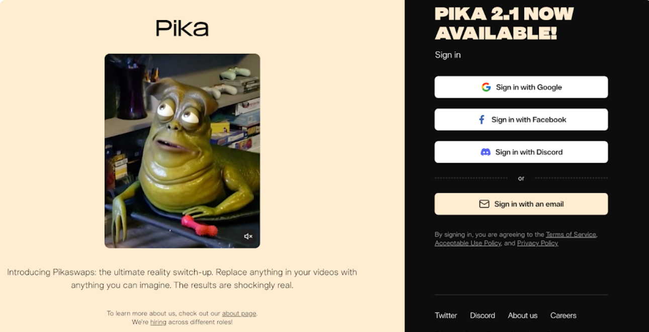 Pika上线视频交换功能 Pikaswaps：开启ai视频编辑新时代