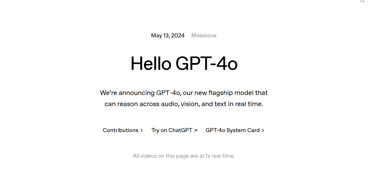 Gpt 4o：以图像为语言，开启智能交互新纪元