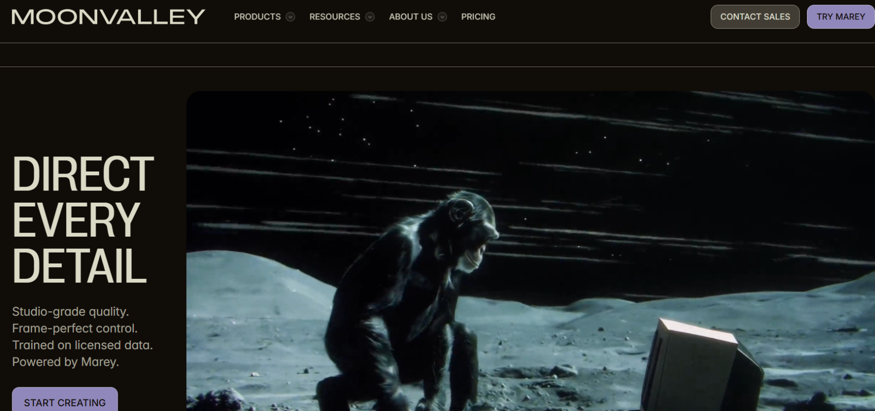 Moonvalley Sketch To Video功能:手绘草图秒变电影级视频