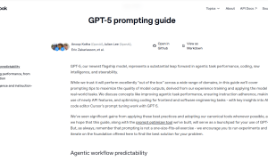 OpenAI GPT-5 官方提示指南发布：助力开发者优化模型性能