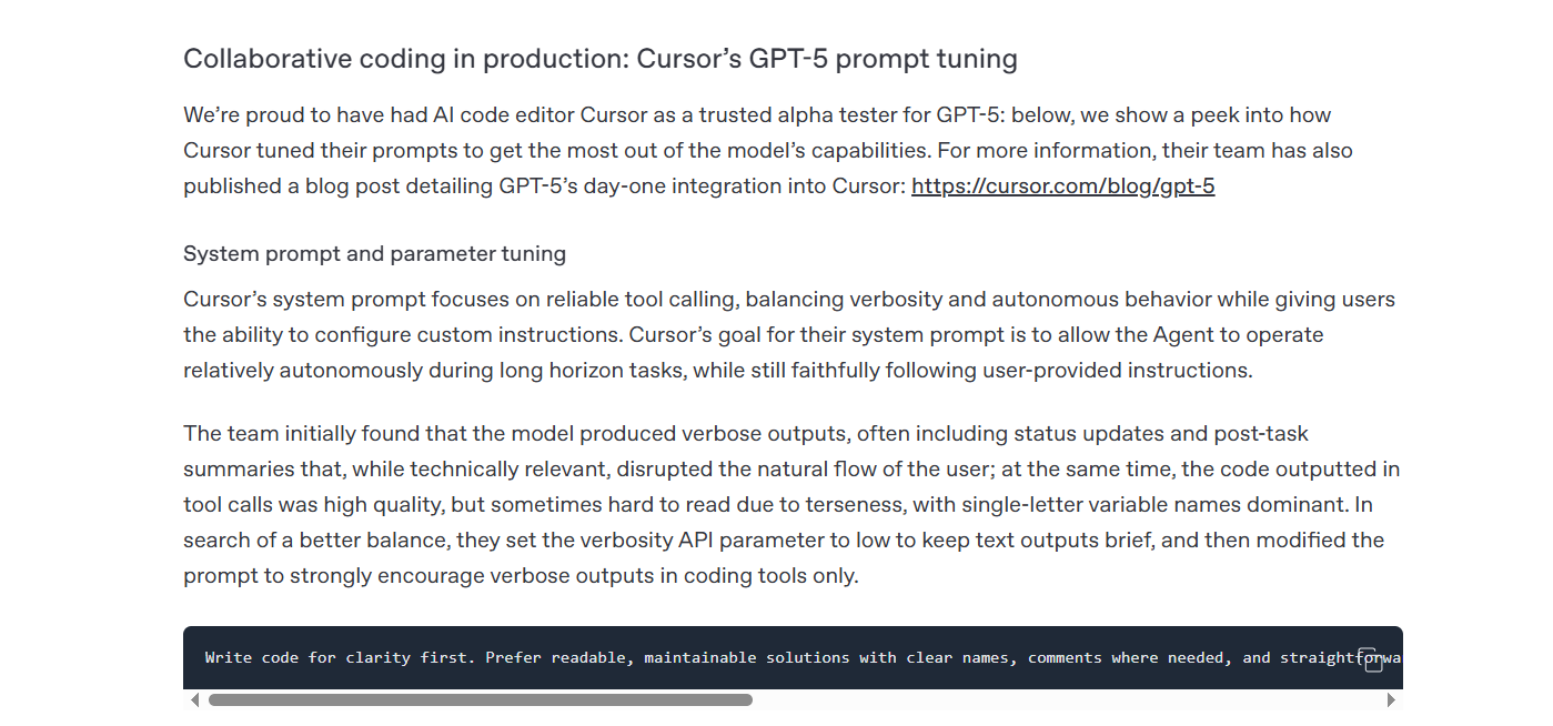 Openai Gpt 5 官方提示指南发布:助力开发者优化模型性能