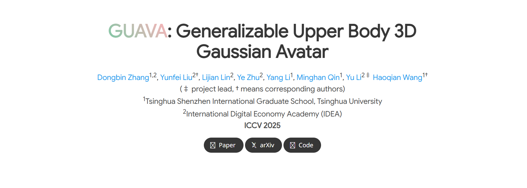 Guava:开启单图像3d上半身高斯头像重建新时代