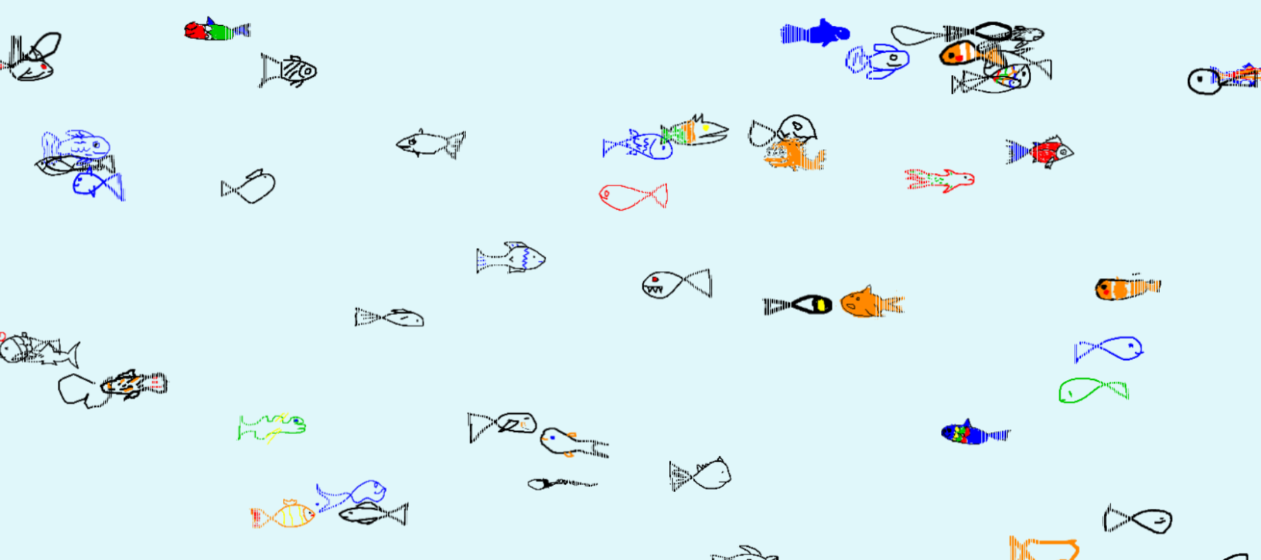 Draw A Fish：随意涂鸦一条小鱼就游起来了，附体验地址