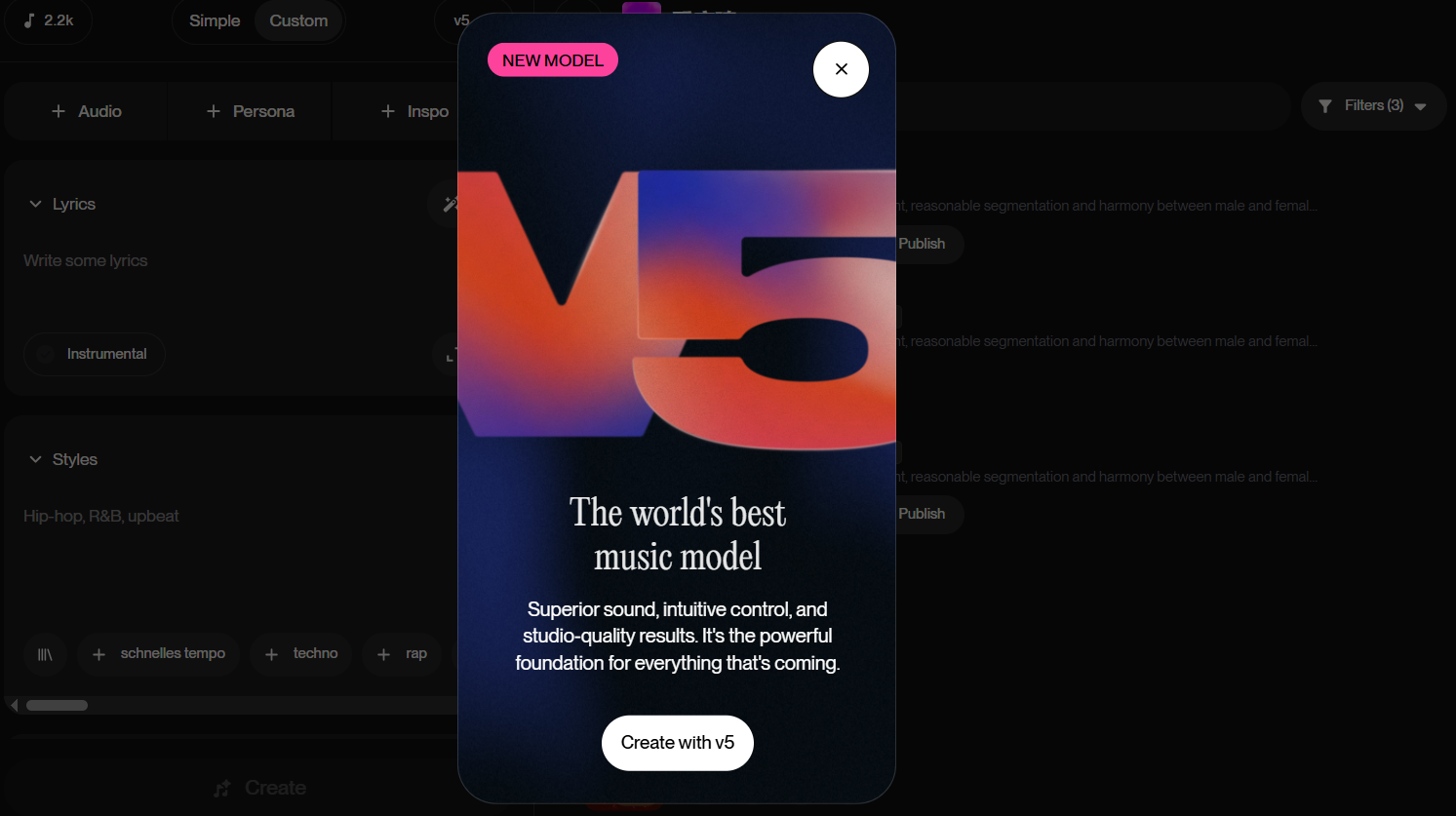 Ai音乐创作新纪元：suno V5模型发布，掀起音乐产业革新浪潮