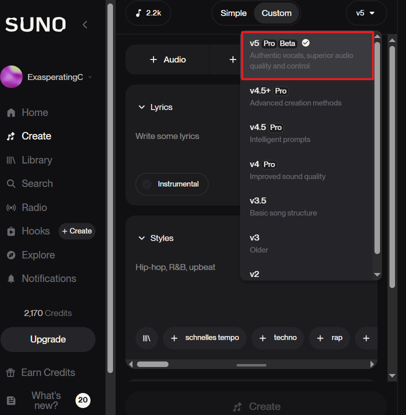 震撼！suno V5模型发布，掀起音乐产业革新浪潮 附地址