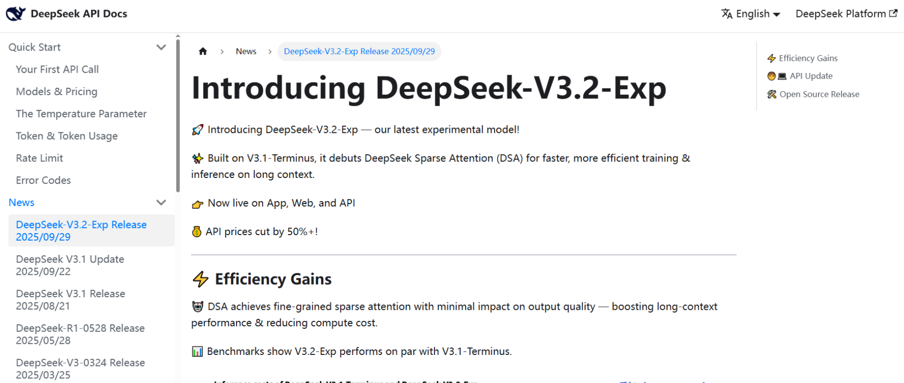 深度探索：deepseek V3.2 Exp 实验性模型发布，api 价格大幅下调