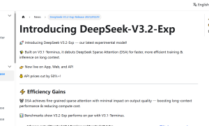 深度探索：DeepSeek-V3.2-Exp 实验性模型发布，API 价格大幅下调