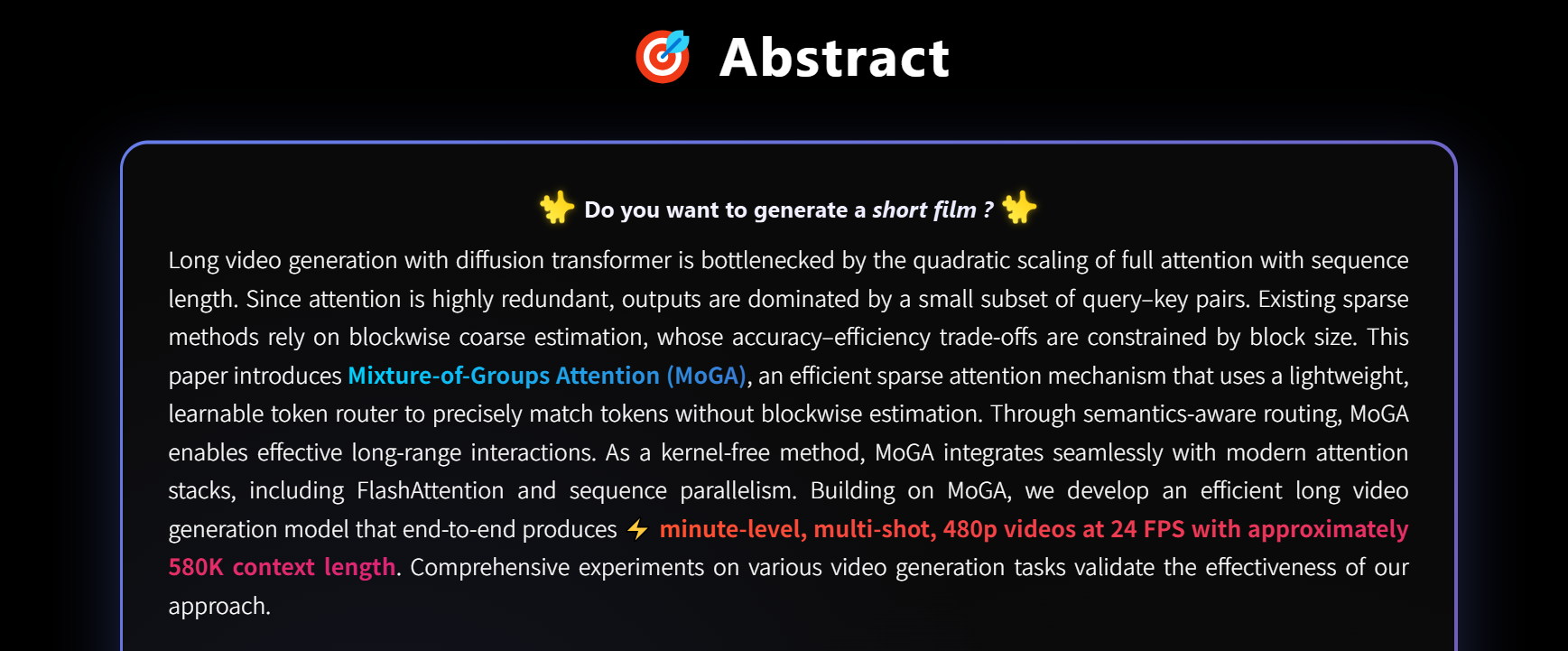 中国科大与字节发布 Moga 长视频生成模型：分钟级多镜头短片一键生成