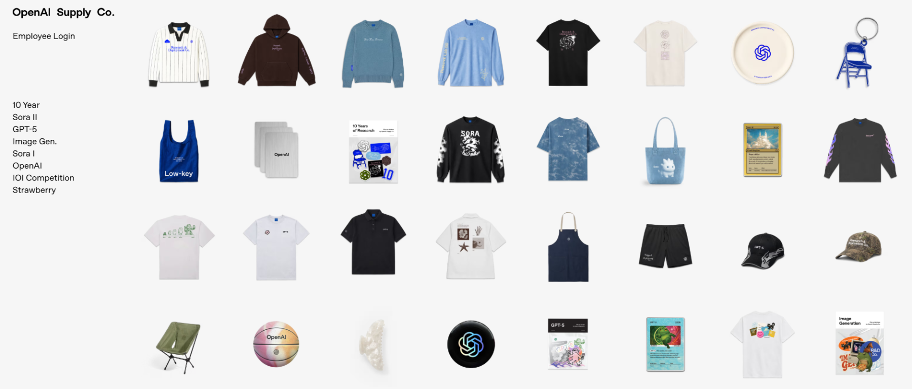 Openai十周年周边开售,技术信仰化作文化潮流 附地址