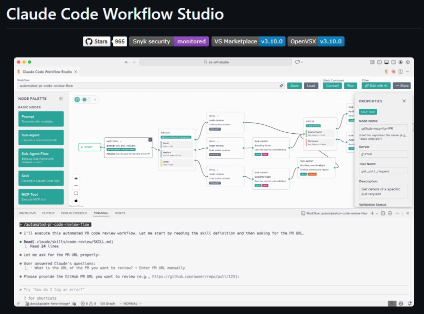 Build Claude Code Minitool Arduino 告别命令行!Claude Code可视化工作流编辑器爆火:拖拽节点就能建AI自动化神器 - 玉米小站