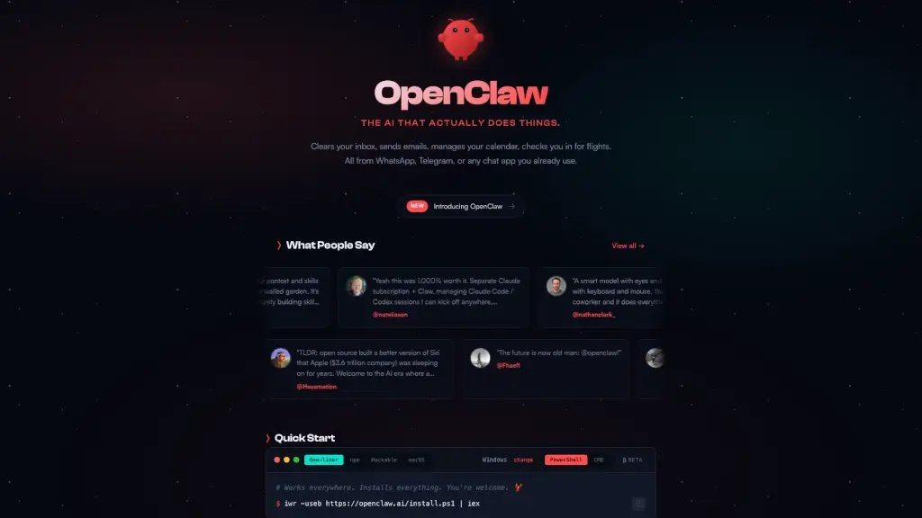 OpenClaw AI 智能体界面