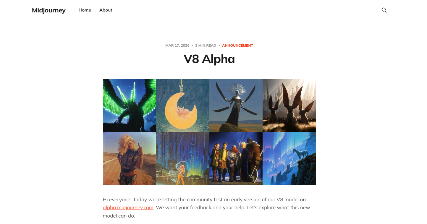 Midjourney V8 Alpha 发布:生成速度提升 5 倍,原生支持 2k 高清