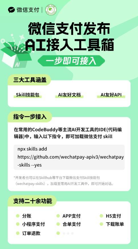 微信支付AI接入工具箱