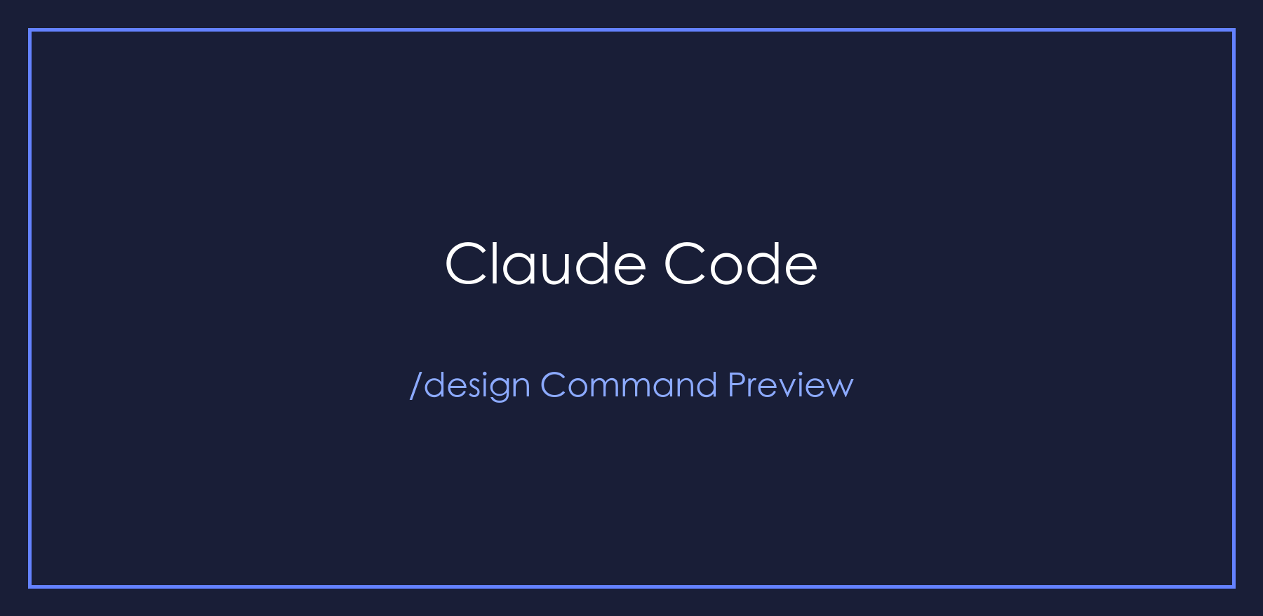 Claude Code design